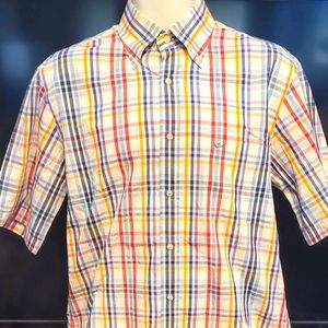 Paul and Shark plaid short sleeve yacht shirt